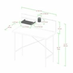Urban Industrial Plank Writing Desk with Office Accessories - Saracina Home Gray Wash 16 Urban Industrial Plank Writing Desk with Office Accessories - Saracina Home Gray Wash -Outlet Desks Store unnamed file 3633
