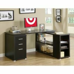 Wood L Shaped Computer Desk with Drawers - EveryRoom White -Outlet Desks Store unnamed file 3690