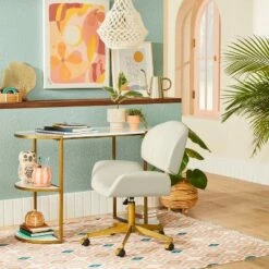 Opalhouse Designed With Jungalow Chamise Brushed Brass Desk - Opalhouse™ designed with Jungalow™