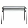 Modern 2 Tier Glass Top Writing Desk with Metal Legs - Saracina Home Gold -Outlet Desks Store unnamed file 3767