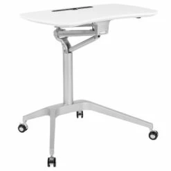 Flash Furniture Mobile Sit-Down, Stand-Up Ergonomic Computer Desk - Standing Desk -Outlet Desks Store unnamed file 3790