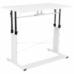Flash Furniture Height Adjustable (27.25-35.75"H) Sit to Stand Home Office Desk -Outlet Desks Store unnamed file 3804
