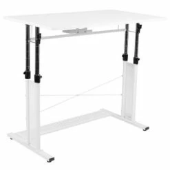 Flash Furniture Height Adjustable (27.25-35.75"H) Sit to Stand Home Office Desk -Outlet Desks Store unnamed file 3806