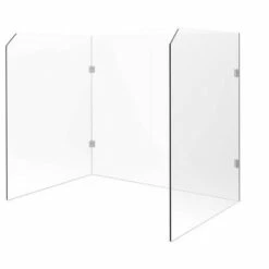 Monoprice MPM Clear Acrylic Protective Shield Desk Barrier 31.5in x 23.6in x 23.6in, Protection Against Coughing, Sneezing, Respiratory Droplets