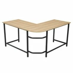 Edgemod Daniel Compact L Shaped Office Desk Natural/Black - Poly & Bark -Outlet Desks Store unnamed file 3891