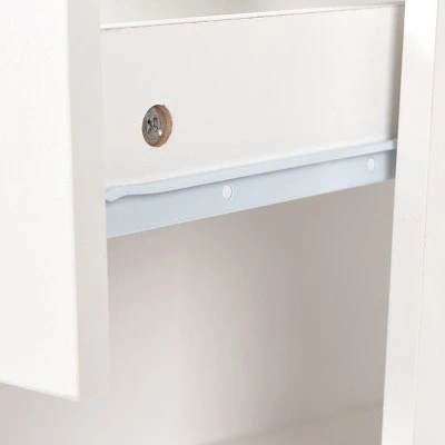 Costway Computer Desk PC Laptop Table w/ Drawer and Shelf Home Office Furniture White 10 Costway Computer Desk PC Laptop Table w/ Drawer and Shelf Home Office Furniture White - Image 8