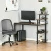 HomCom Modern Compact Computer Desk with Shelf Rack Storage 1 HomCom Modern Compact Computer Desk with Shelf Rack Storage -Outlet Desks Store unnamed file 3911