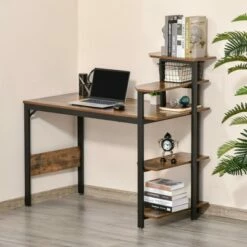 HomCom Modern Compact Computer Desk with Shelf Rack Storage -Outlet Desks Store unnamed file 3918