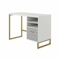 Scarlett Single Pedestal Desk White - CosmoLiving by Cosmopolitan 13 Scarlett Single Pedestal Desk White - CosmoLiving by Cosmopolitan -Outlet Desks Store unnamed file 3946