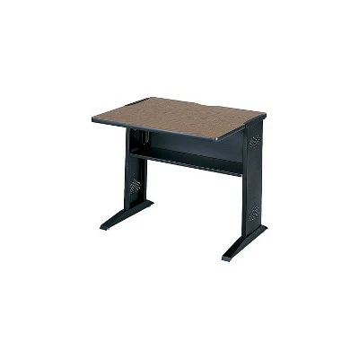 Safco Computer Desk W/ Reversible Top 47-1/2w x 28d x 30h Mahogany/Medium Oak/Black 1931 4 Safco Computer Desk W/ Reversible Top 47-1/2w x 28d x 30h Mahogany/Medium Oak/Black 1931 - Image 2