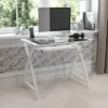 Flash Furniture Clear Tempered Glass Computer Desk with White Pull-Out Keyboard Tray and White Crisscross Frame 1 Flash Furniture Clear Tempered Glass Computer Desk with White Pull-Out Keyboard Tray and White Crisscross Frame -Outlet Desks Store unnamed file 3985