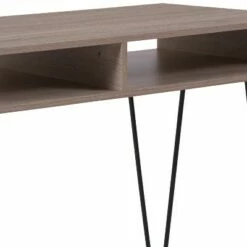 Emma and Oliver Oak Wood Grain Finish Computer Table with Black Metal Legs -Outlet Desks Store unnamed file 3998