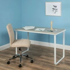 48" O - Frame Modern Computer Desk Teak Gray - OFM -Outlet Desks Store unnamed file 4003