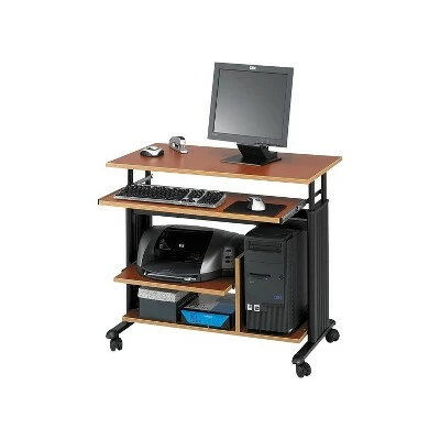 Safco Adjustable Height Mini-Tower Workstation 35-1/2 x 22d x 34h Cherry/Black 1927CY 3 Safco Adjustable Height Mini-Tower Workstation 35-1/2 x 22d x 34h Cherry/Black 1927CY