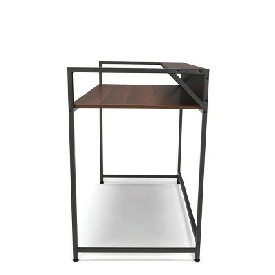 Computer Desk with Shelf Walnut/Gray - OFM 5 Computer Desk with Shelf Walnut/Gray - OFM - Image 3