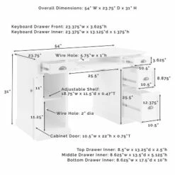 Shoreline Computer Desk White - Crosley -Outlet Desks Store unnamed file 4122