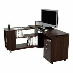 53" L Shaped Computer Work Station Espresso - Inval -Outlet Desks Store unnamed file 4151