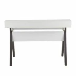 Wishbone Contemporary Computer Desk Wood Gray/White - LumiSource 11 Wishbone Contemporary Computer Desk Wood Gray/White - LumiSource -Outlet Desks Store unnamed file 4172