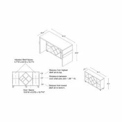 2pc Ebro Modular Desk Chestnut Brown - HOMES: Inside + Out -Outlet Desks Store unnamed file 4203