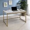 Paylen 2 Drawer Desk with USB Port White/Copper - miBasics -Outlet Desks Store unnamed file 4218