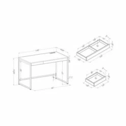 Paylen 2 Drawer Desk with USB Port White/Copper - miBasics -Outlet Desks Store unnamed file 4221
