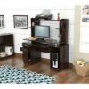 Computer Work Center with Hutch Espresso - Inval -Outlet Desks Store unnamed file 4224