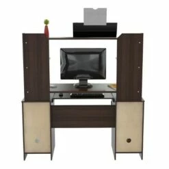 Computer Work Center with Hutch Espresso - Inval 14 Computer Work Center with Hutch Espresso - Inval -Outlet Desks Store unnamed file 4230
