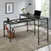 Demmings L-Shaped Desk with USB Ports Distressed Gray - HOMES: Inside + Out -Outlet Desks Store unnamed file 4231