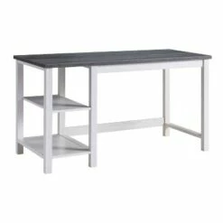 Stoneridge 2 Shelves Desk White Oak/Distressed Gray - HOMES: Inside + Out