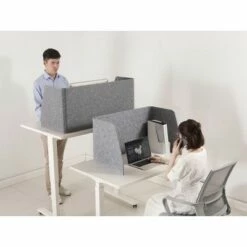 Monoprice Desktop Fiber Privacy Panel Desk Barrier - 28in x 17in, Thick Polyester Fabric Material, Provide Privacy and Social Distancing At Office or -Outlet Desks Store unnamed file 4296