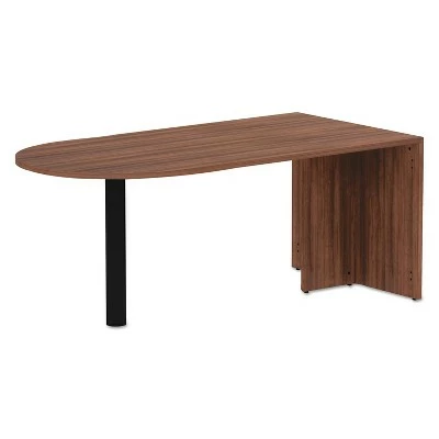 Alera Valencia Series D-Top Desk 71" x 29.53" x 29.53" Modern Walnut VA277236WA 2 Alera Valencia Series D-Top Desk 71" x 29.53" x 29.53" Modern Walnut VA277236WA - Image 2