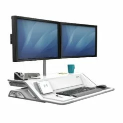 Fellowes Workstation Sit-Stand 35 lb cap 22 Height Positions WE 8080201 -Outlet Desks Store unnamed file 4330