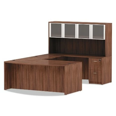 Alera Valencia Series Credenza Shell 70 7/8" x 23 5/8" x 29 5/8" Modern Walnut VA257224WA 5 Alera Valencia Series Credenza Shell 70 7/8" x 23 5/8" x 29 5/8" Modern Walnut VA257224WA - Image 3