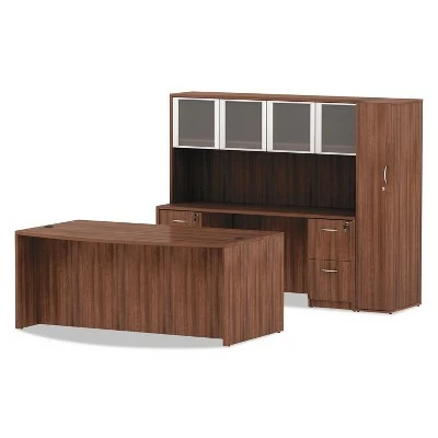 Alera Valencia Series Credenza Shell 70 7/8" x 23 5/8" x 29 5/8" Modern Walnut VA257224WA 7 Alera Valencia Series Credenza Shell 70 7/8" x 23 5/8" x 29 5/8" Modern Walnut VA257224WA - Image 5