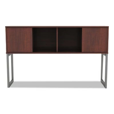Alera Open Office Desk Series Hutch 60w x 15d x 36 1/2h Medium Cherry LSHH60MC 3 Alera Open Office Desk Series Hutch 60w x 15d x 36 1/2h Medium Cherry LSHH60MC