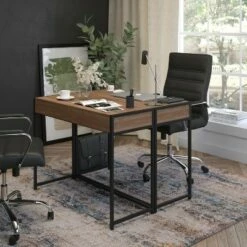 Flash Furniture Cumberland Collection Computer Desk in Rustic Wood Grain Finish -Outlet Desks Store unnamed file 4470