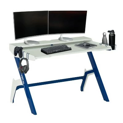 Ergonomic Computer Gaming Desk Blue - Techni Sport 3 Ergonomic Computer Gaming Desk Blue - Techni Sport - Image 2