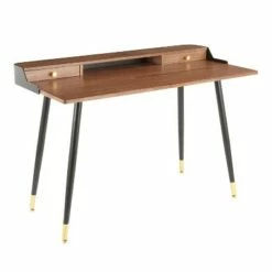 Harvey Contemporary Computer Desk - LumiSource Steel/wood White -Outlet Desks Store unnamed file 4534