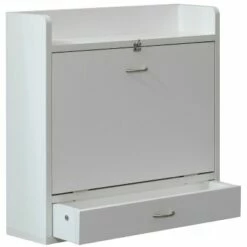 Basicwise Wall Mount Folding Laptop Writing Computer or Makeup Desk with Storage Shelves and Drawer -Outlet Desks Store unnamed file 4571