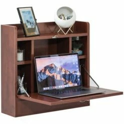 Basicwise Wall Mount Folding Laptop Writing Computer or Makeup Desk with Storage Shelves and Drawer -Outlet Desks Store unnamed file 4574