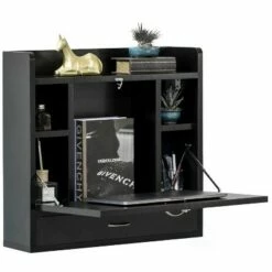 Basicwise Wall Mount Folding Laptop Writing Computer or Makeup Desk with Storage Shelves and Drawer -Outlet Desks Store unnamed file 4575