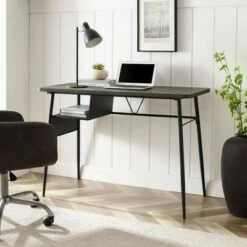 Urban Heights Wood and Metal Mesh Writing Desk - Saracina Home Cerused Ash -Outlet Desks Store unnamed file 4580