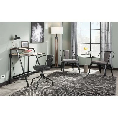 2 Tier Steel Office Desk - LumiSource White/natural 9 2 Tier Steel Office Desk - LumiSource White/natural - Image 7