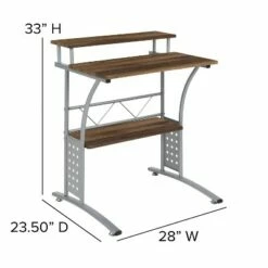 Emma and Oliver Computer Desk with Top and Lower Storage Shelves -Outlet Desks Store unnamed file 4603