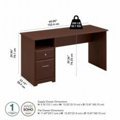 Cabot Computer Desk with Drawers - Bush Furniture Espresso Oak -Outlet Desks Store unnamed file 4641