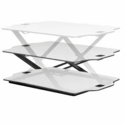 Monoprice Ultra Slim Sit-Stand Riser Desk Converter - White (31.3 x 21.3in) Table Top for Single Display, Height Adjustable 1.2"-15.7" -Outlet Desks Store unnamed file 4693