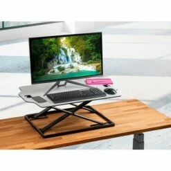 Monoprice Ultra Slim Sit-Stand Riser Desk Converter - White (31.3 x 21.3in) Table Top for Single Display, Height Adjustable 1.2"-15.7" -Outlet Desks Store unnamed file 4695