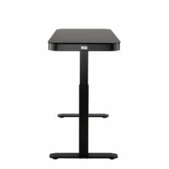 47" Airlift Tempered Glass Electric Standing Desktop Dual 2.4A USB Charging Port Height Adjustable - Seville Classics Black/walnut -Outlet Desks Store unnamed file 4701