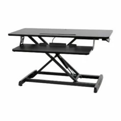 Flash Furniture Adjustable Height Desk Riser with Keyboard Tray; Sit to Stand Workstation-Dual Monitor/Laptop-Tablet/Phone Slot -Outlet Desks Store unnamed file 4728