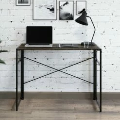 Lavish Home Folding Industrial Computer Desk, Gray/Brown 13 Lavish Home Folding Industrial Computer Desk, Gray/Brown -Outlet Desks Store unnamed file 4744